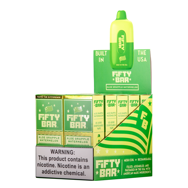BUY 1 GET 1 FREE Aloe Grapple Watermelon Fifty Bar | Vape United Kingdom