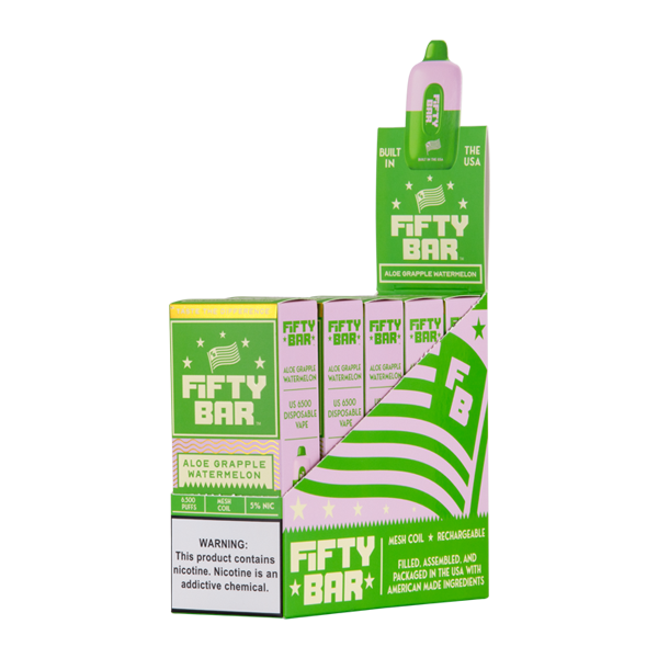 BUY 1 GET 1 FREE Aloe Grapple Watermelon Fifty Bar | Vape United Kingdom