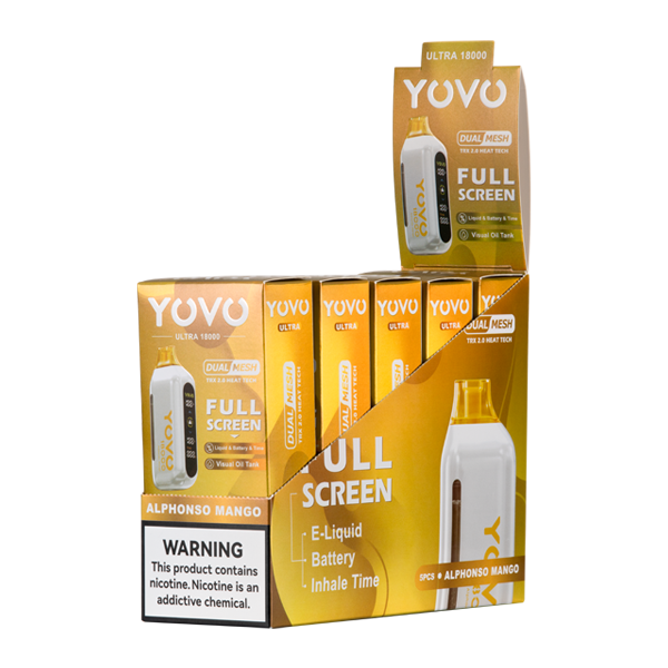 BUY 1 GET 1 FREE Alphonso Mango YOVO Ultra 18000 | Vape United Kingdom